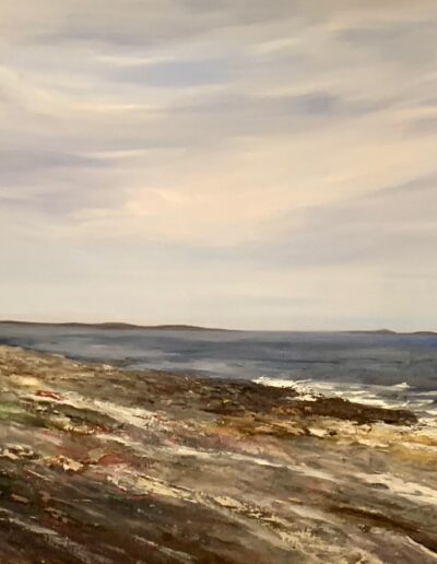 Pemaquid Point Rocky Maine Coast oil painting